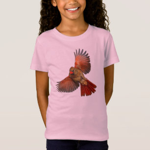 T-Shirt Enfant Cardinal Rouge en Vol