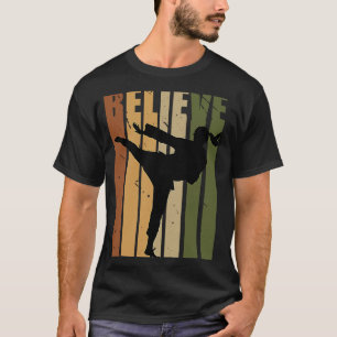 T-shirt Enfant Classique Camouflage Rétro Karaté Motivant 