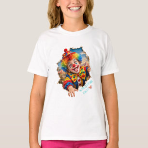 T-shirt Enfant Clown Drôle Qui Se Libère