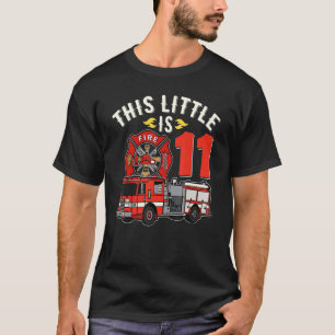 T-shirt Enfant de 11 ans Pompier Fête d'anniversaire Camio