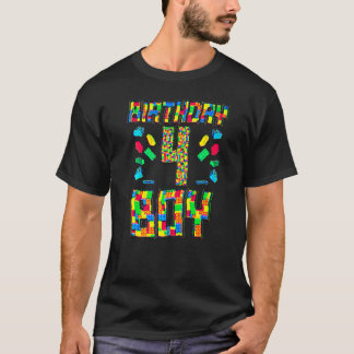 T-shirt Enfant de 4 ans Anniversaire Garçon avec puzzles j