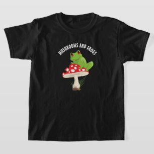 t-shirt enfant de champignons et grenouilles