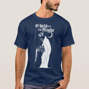 T-shirt Enfant De La Nuit Squelette Mort Occulte Noir Et