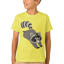 T-shirt enfant de mignonne Prankish Cartoon Raccoo