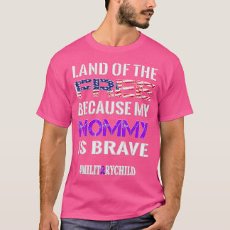 T-shirt Enfant de militaire Citation Violette Parce que ma