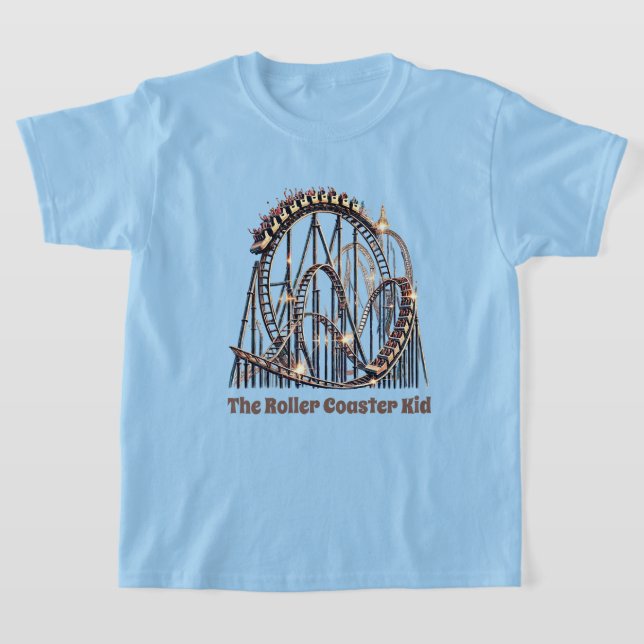 T-shirt enfant dessous de verre à rouleaux ajouter du text (Poser)