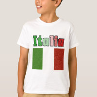 T-Shirt Enfant Drapeau Vintage Italia