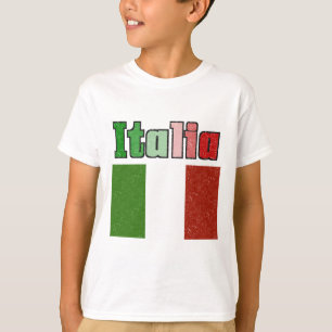 T-Shirt Enfant Drapeau Vintage Italia