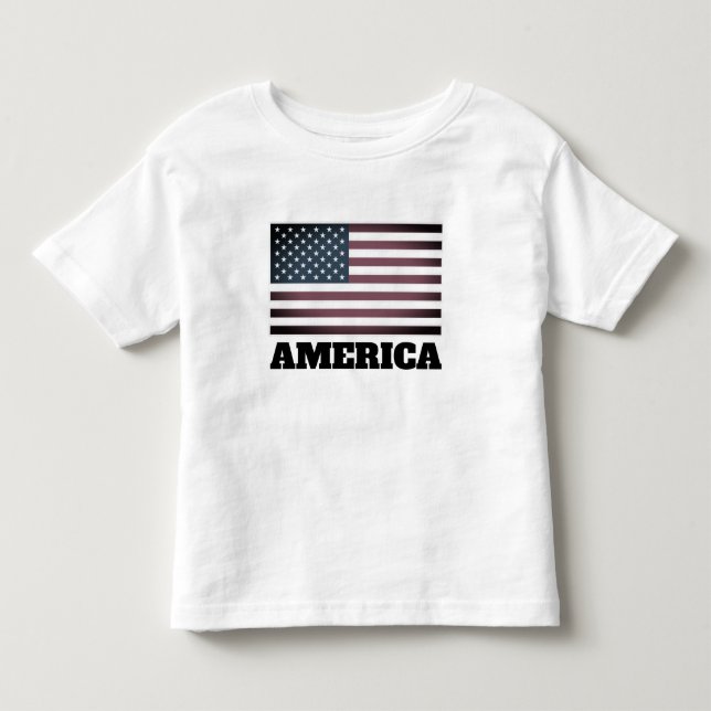 T-shirt enfant du drapeau patriotique américain (Devant)