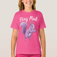 T-shirt enfant graphique écureuil lavande rose Sta