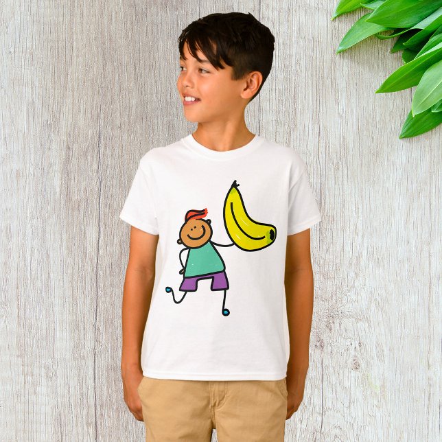 T-shirt Enfant Joueur tenant une grande banane jaune (Créateur téléchargé)