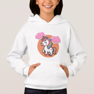 T-Shirt Enfant Licorne avec Nuages