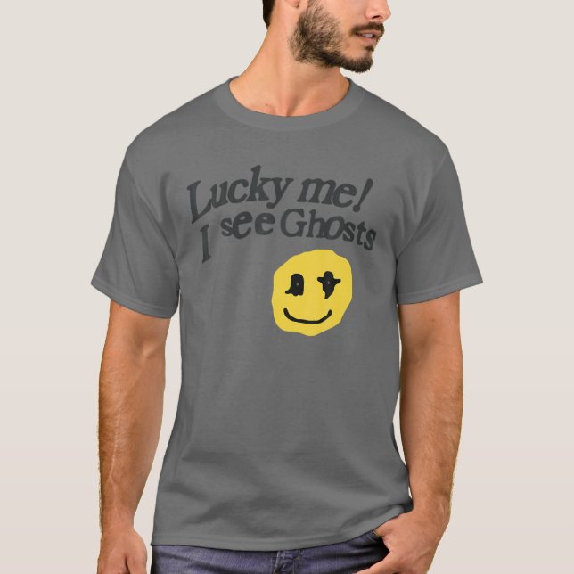 T-shirt Enfant Lucky Me Je Vois Des Fantômes (Devant)