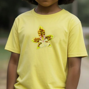 T-shirt enfant mignon orchidée de fleurs girlie