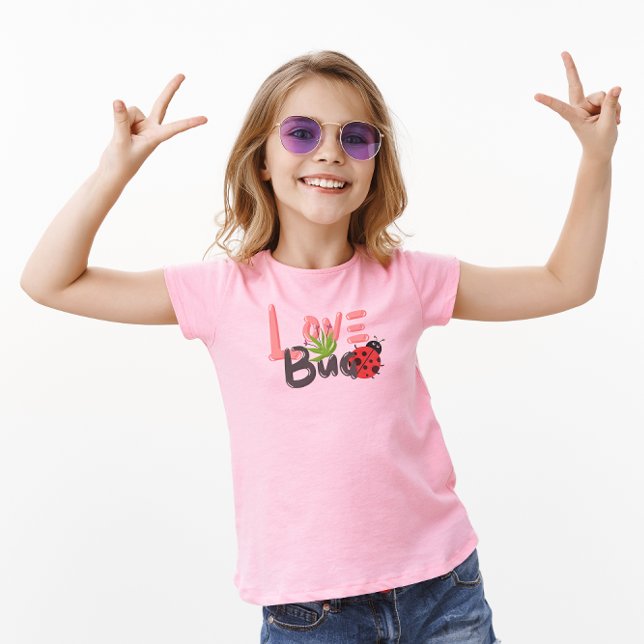 T-shirt enfant mignon rose et noir (Créateur téléchargé)