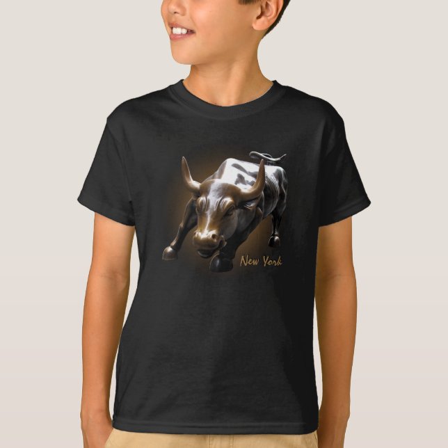T-shirt enfant New York Bull Statue Souvenir Chemi (Devant)