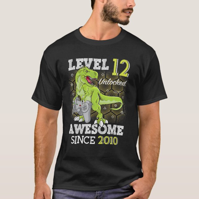 T-shirt Enfant Niveau 12 Déverrouillé Awesome 2010 12 O/O  (Devant)
