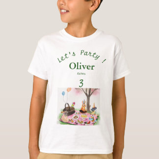 T-shirt Enfant personnalisé Anniversaire Animaux Invité d'
