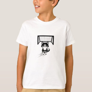 T-Shirt Enfant – Petit Chat Gardien de But avec Ba