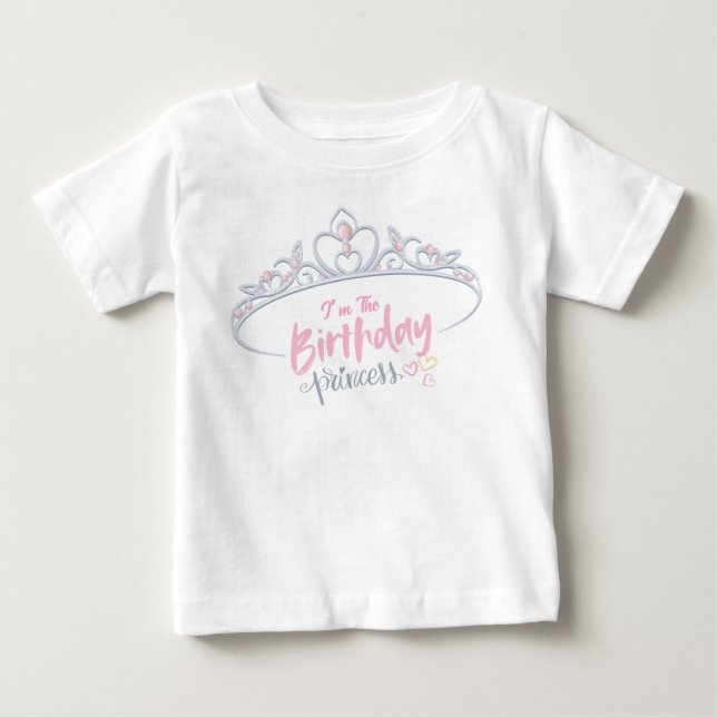 T-shirt enfant princesse d'anniversaire personnali (Devant)