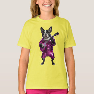 T-shirt enfant Rock Star Bouledogue Français Migno