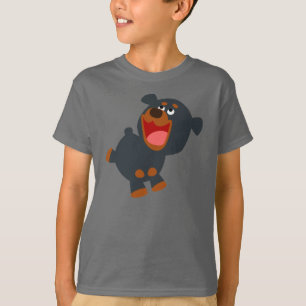 T-shirt enfant Rottweiler en dessin animé