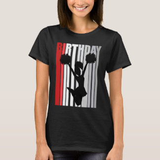 T-shirt Enfant Rouge Cheerleader Anniversaire Kicking Kick