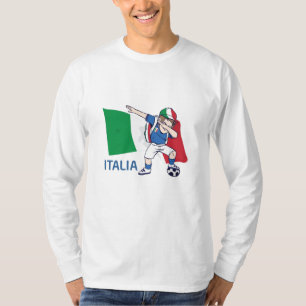 T-shirt Enfant supporter de football italien en train de d
