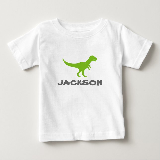 T-shirt enfant Trex dinosaur avec nom enfant perso (Devant)