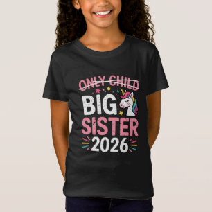T-Shirt Enfant unique barré Grande sœur 2026 Grossesse 
