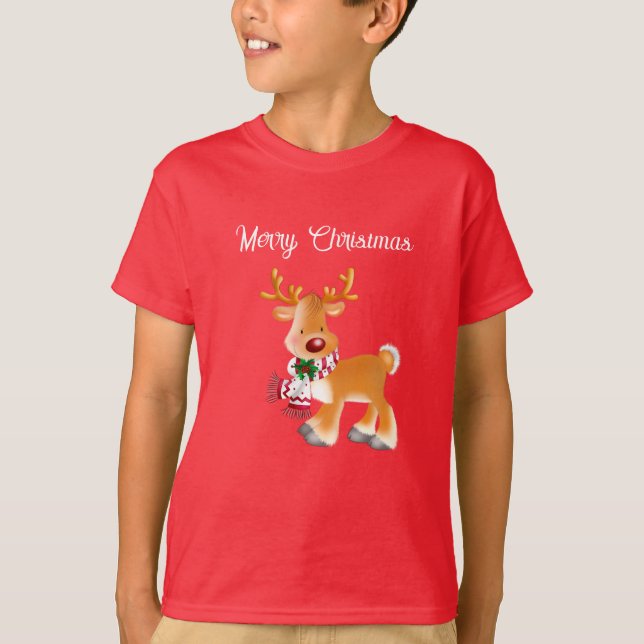 T-shirt enfant vacances Rudolph (Devant)