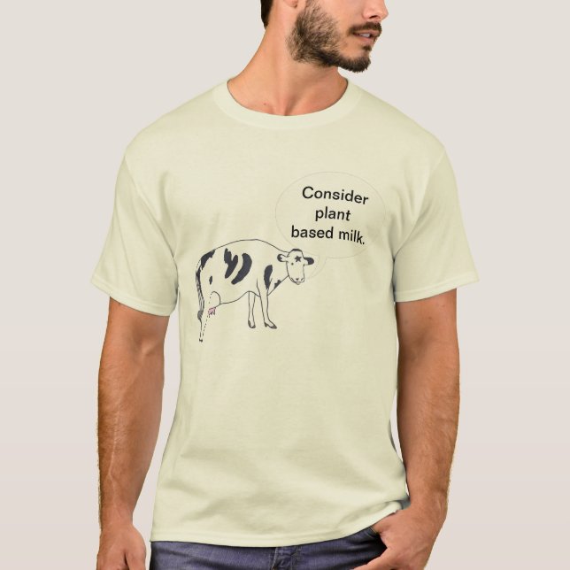 T-shirt Enfantez la vache, considérez le lait basé par (Devant)
