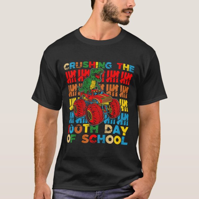 T-shirt Enfants 100 Jours D'École Crushing Le 100E Jour De (Devant)