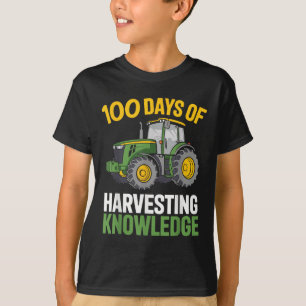 T-shirt Enfants 100 Jours D'École Tracteur Garçon Agricult