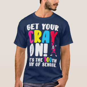 T-shirt Enfants 100e Jour De Cray À L'École Sur Wa Crayon