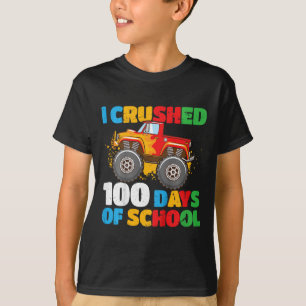 T-shirt Enfants 100ème Jour De Garçons D'École J'Ai Écrasé