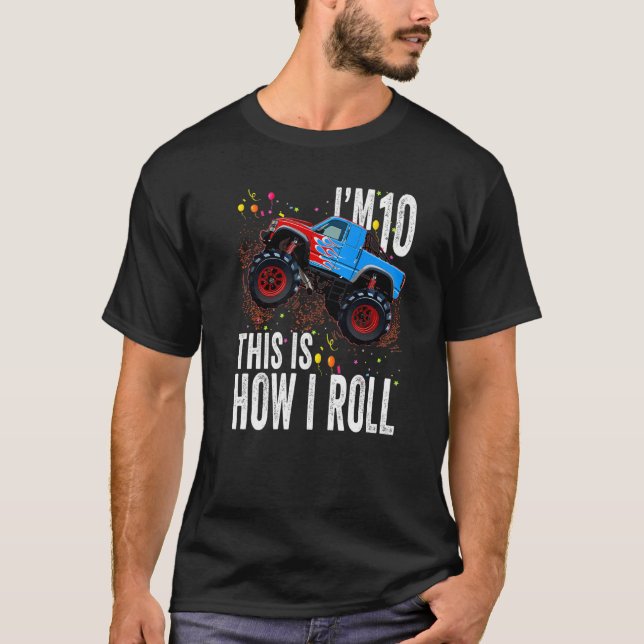 T-shirt Enfants 10 ans 10e anniversaire Garçon Monster Cam (Devant)
