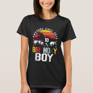 T-shirt Enfants 10 ans Anniversaire Garçon Dinosaur Rex Aw