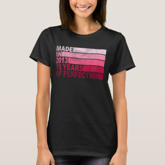 T-shirt Enfants 10 ans Anniversaire Né en 2013 Filles 10e