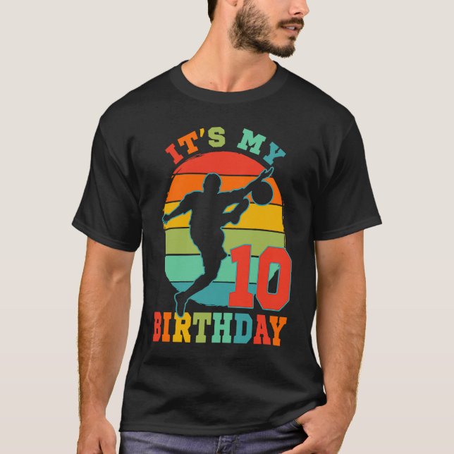 T-shirt Enfants 10 ans Soccer C'est ma fête d'anniversaire (Devant)