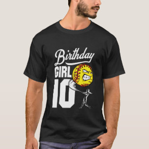 T-shirt Enfants 10 ans Softball Anniversaire Thème 10T