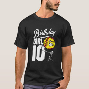 T-shirt Enfants 10 ans Softball Anniversaire Thème 10T