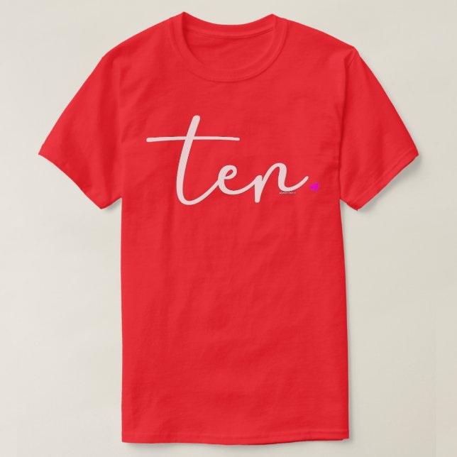 T-shirt Enfants 10e anniversaire fille 10 ans idée cadeau  (Design devant)