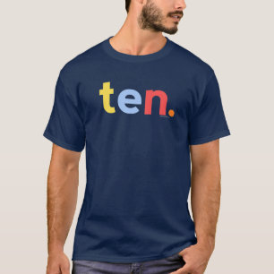 T-shirt Enfants 10E Anniversaire Garçon 10 Ans Dix 10 an