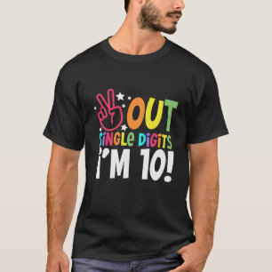 T-shirt Enfants 10E Anniversaire - Paix dehors Chiffres si