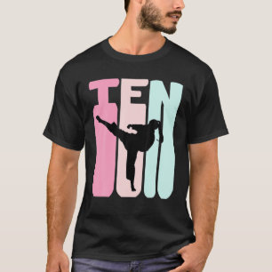 T-shirt Enfants 10E Anniversaire Rétro Taekwondo Karate Gi