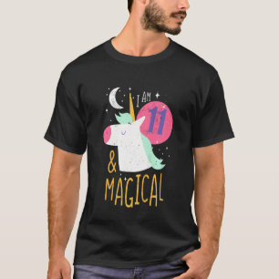 T-shirt Enfants 11 Et Fille Magique Onzième Anniversaire C