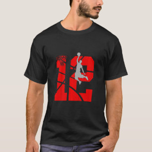 T-shirt Enfants 12 ans 12e Basketball fête d'anniversaireT