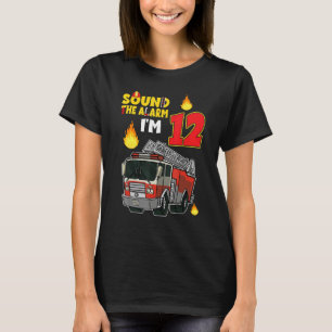 T-shirt Enfants 12 ans Pompier Anniversaire Feu de fête T
