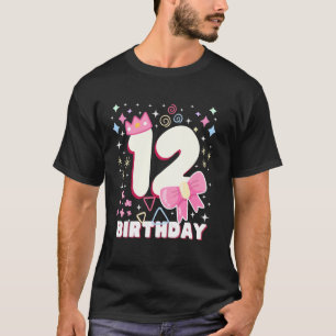 T-shirt Enfants 12 Douzième 12e Anniversaire Filles Annive